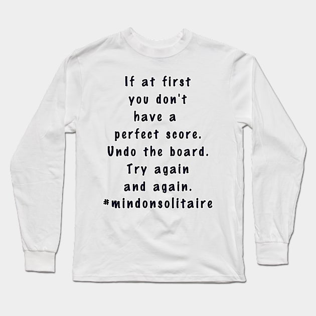 Mind on solitaire Long Sleeve T-Shirt by CuratedlyV